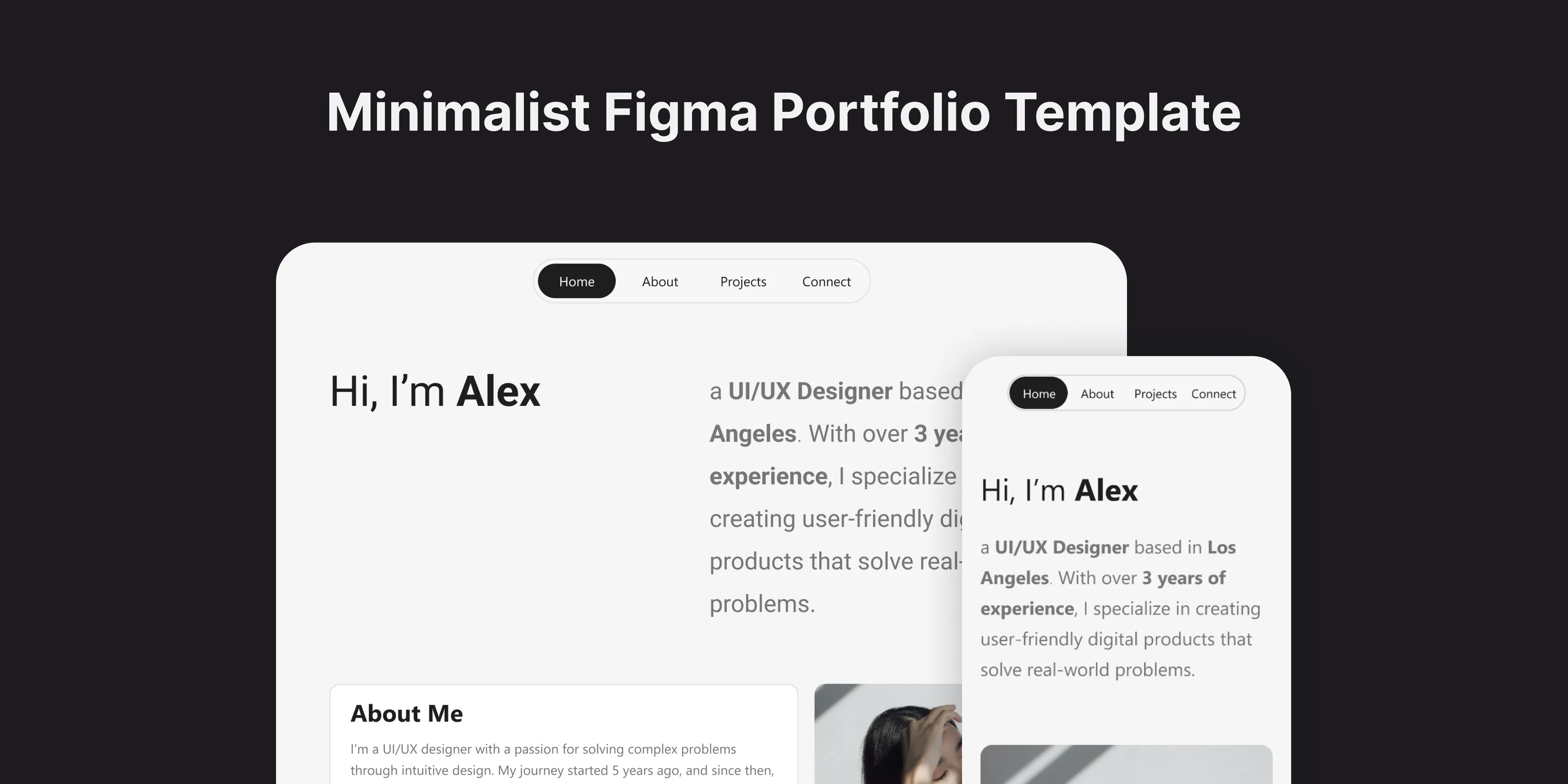 Minimalist Figma Portfolio Template